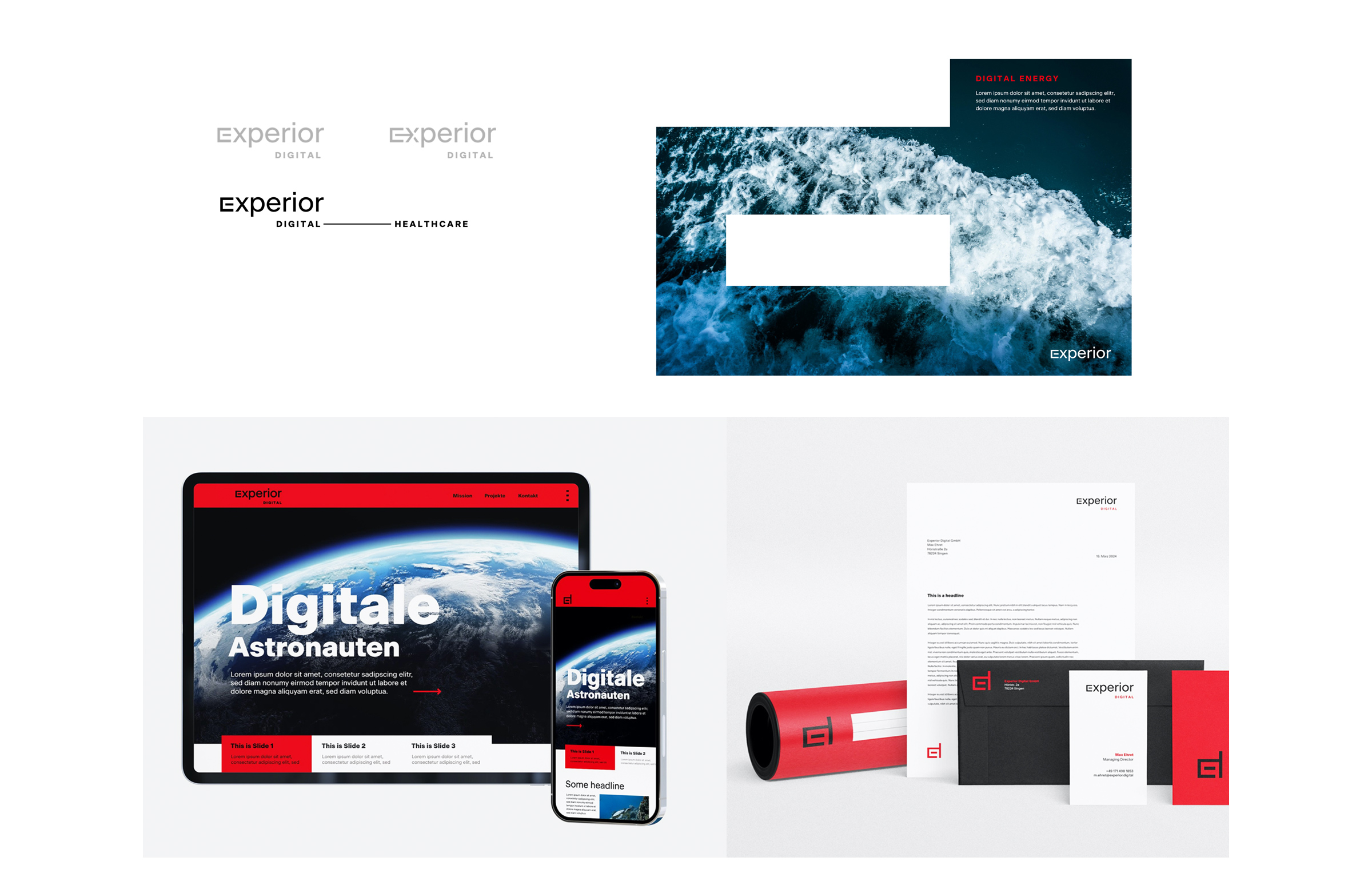 Experior Digital: Brand Guidelines und Website