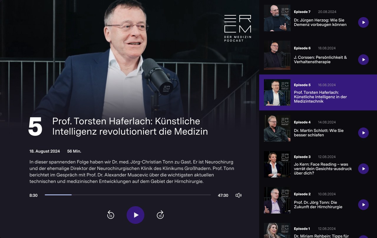ERCM Podcast: Full-Player und Episodenübersicht